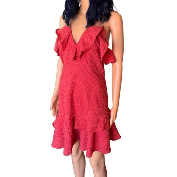 C/MEO Collective Red More To Give Ruffle Mini Dress - Picture 4 of 7